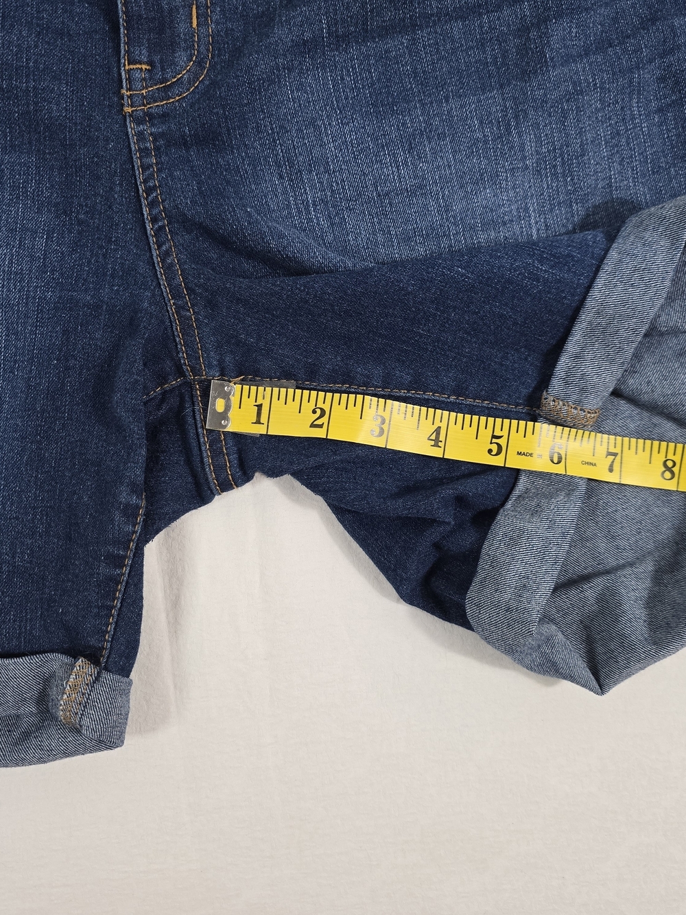 Dark Wash Denim Shorts - Picture 3 of 8